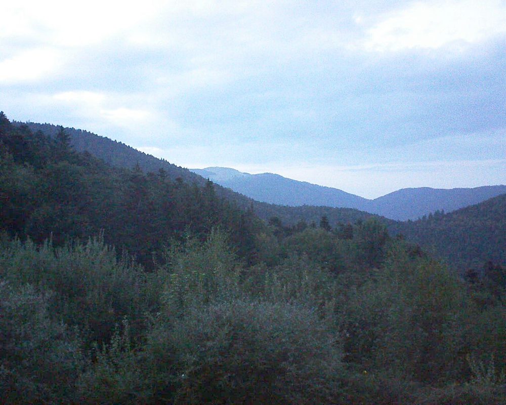 Le petit ballon vu depuis le Domaine Langmatt à Murbach le 05.09.2018 à 20:15 Le petit ballon (Alsace, Vosges) le 05.09.2018 à 20:15