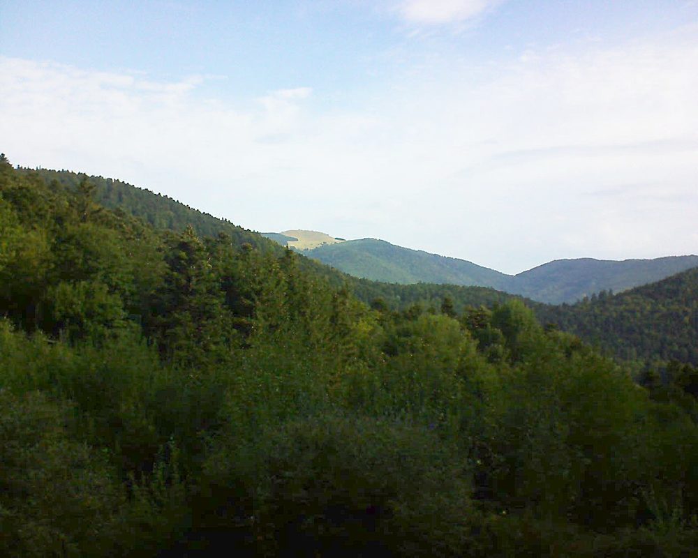 Le petit ballon vu depuis le Domaine Langmatt à Murbach le 06.09.2018 à 09:30 Le petit ballon (Alsace, Vosges) le 06.09.2018 à 09:30