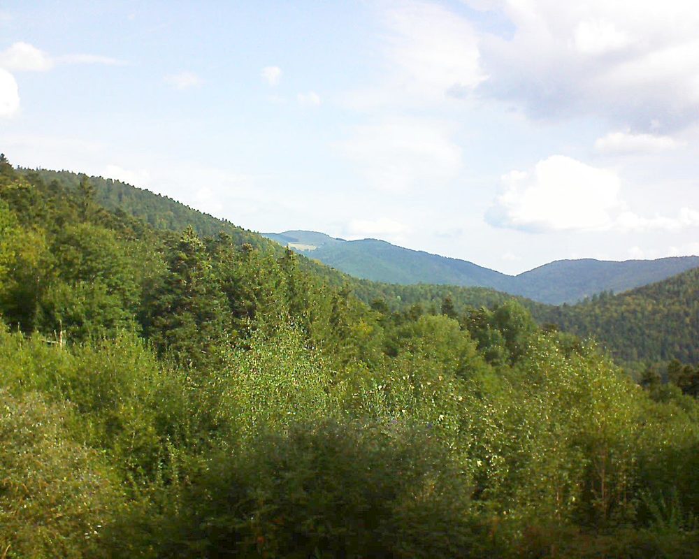 Le petit ballon vu depuis le Domaine Langmatt à Murbach le 06.09.2018 à 10:30 Le petit ballon (Alsace, Vosges) le 06.09.2018 à 10:30