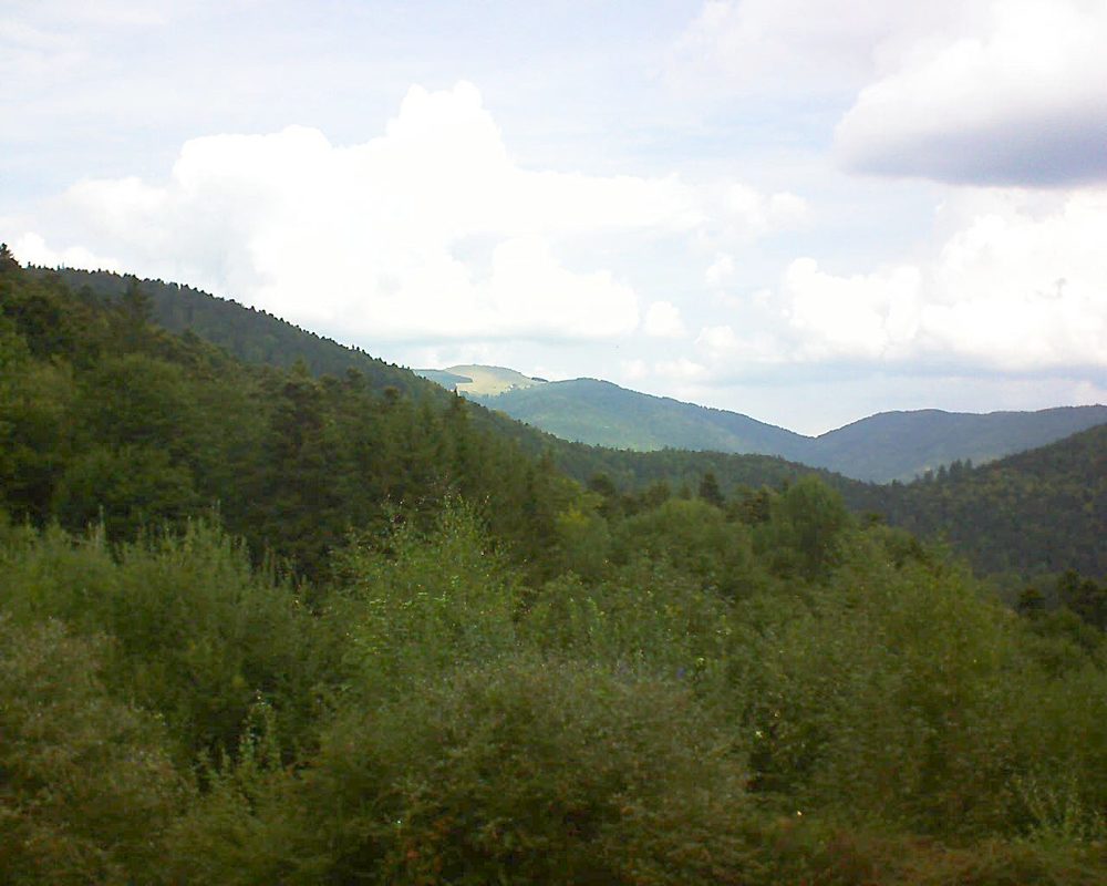 Le petit ballon vu depuis le Domaine Langmatt à Murbach le 06.09.2018 à 11:30 Le petit ballon (Alsace, Vosges) le 06.09.2018 à 11:30
