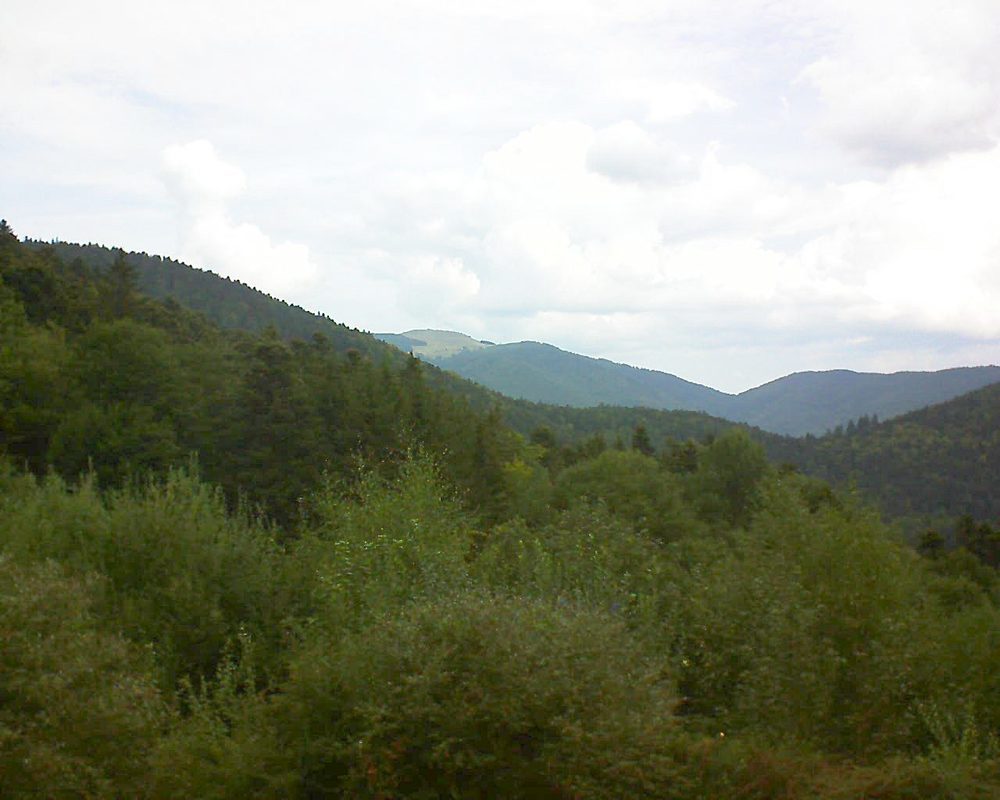 Le petit ballon vu depuis le Domaine Langmatt à Murbach le 06.09.2018 à 11:45 Le petit ballon (Alsace, Vosges) le 06.09.2018 à 11:45