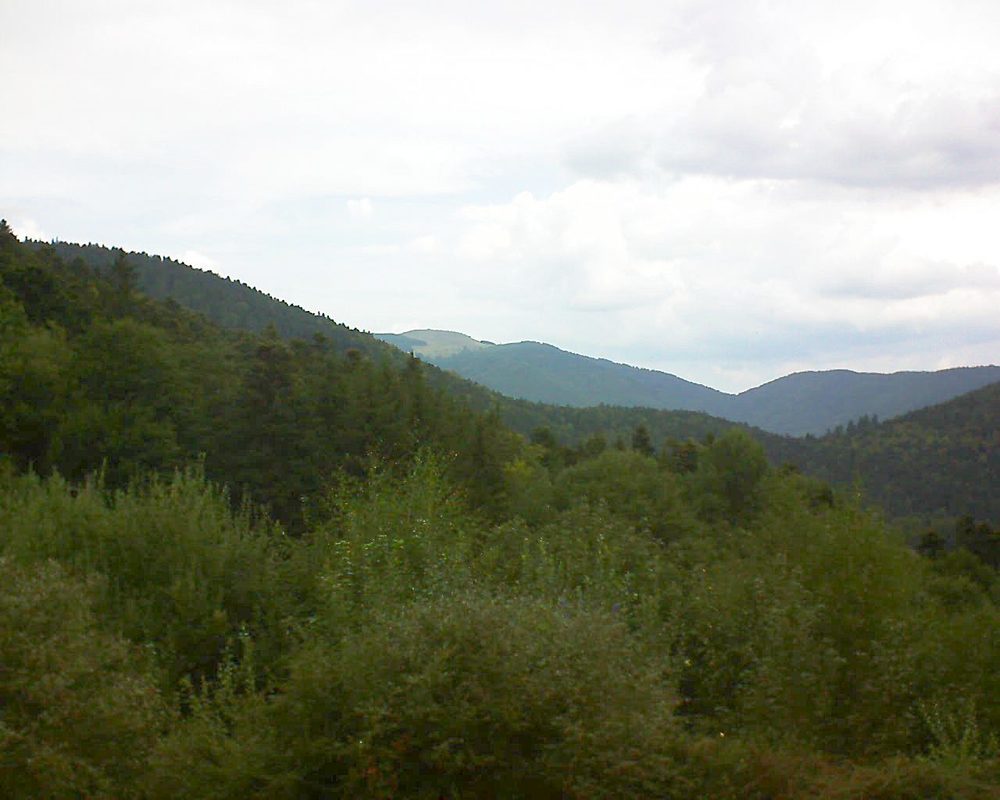 Le petit ballon vu depuis le Domaine Langmatt à Murbach le 06.09.2018 à 12:00 Le petit ballon (Alsace, Vosges) le 06.09.2018 à 12:00