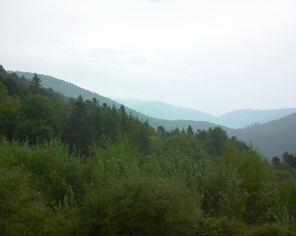 Le petit ballon vu depuis le Domaine Langmatt à Murbach le 06.09.2018 à 18:45 Le petit ballon (Alsace, Vosges) le 06.09.2018 à 18:45