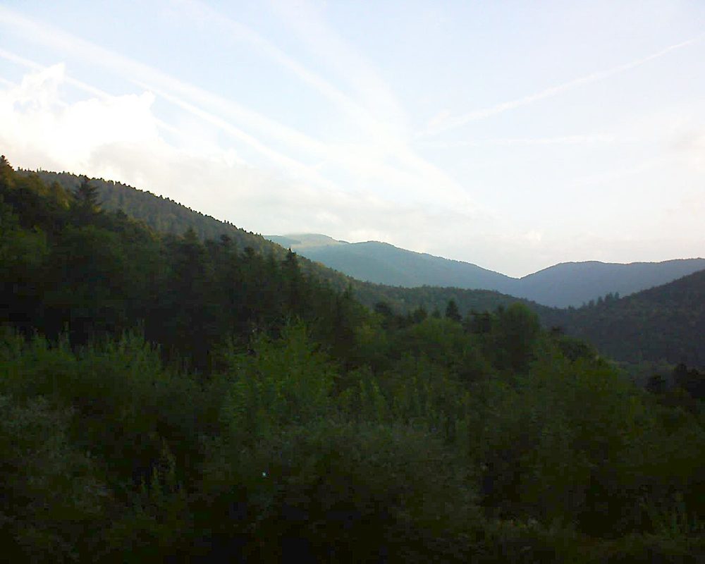 Le petit ballon vu depuis le Domaine Langmatt à Murbach le 07.09.2018 à 07:30 Le petit ballon (Alsace, Vosges) le 07.09.2018 à 07:30