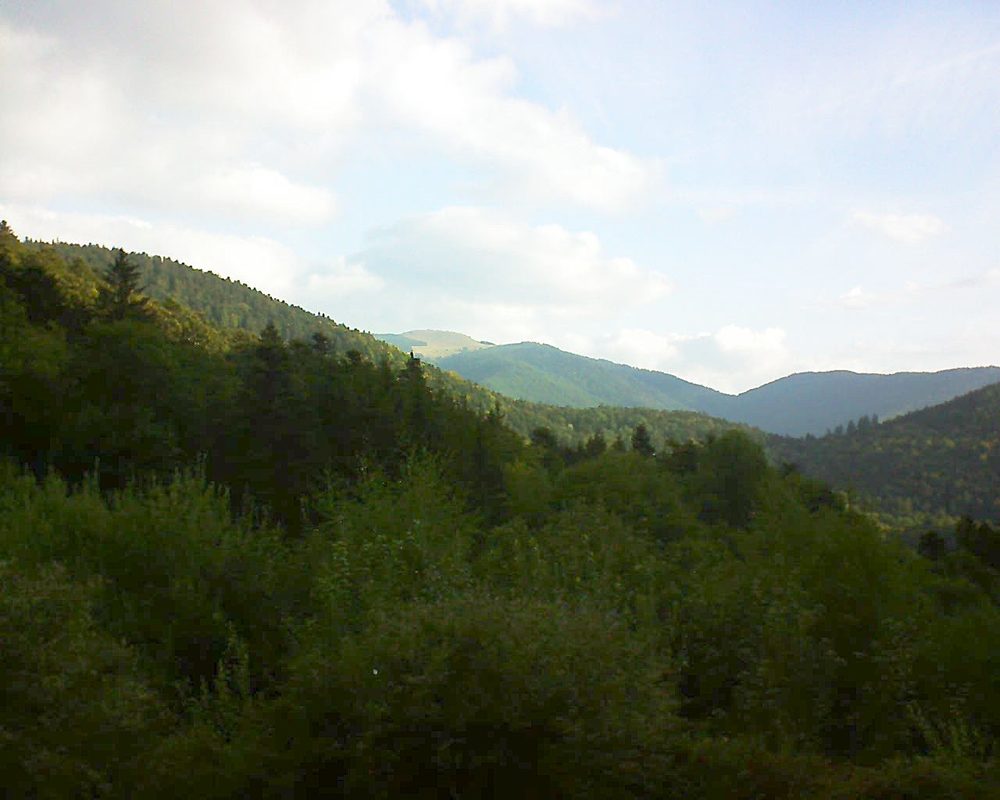 Le petit ballon vu depuis le Domaine Langmatt à Murbach le 07.09.2018 à 08:15 Le petit ballon (Alsace, Vosges) le 07.09.2018 à 08:15
