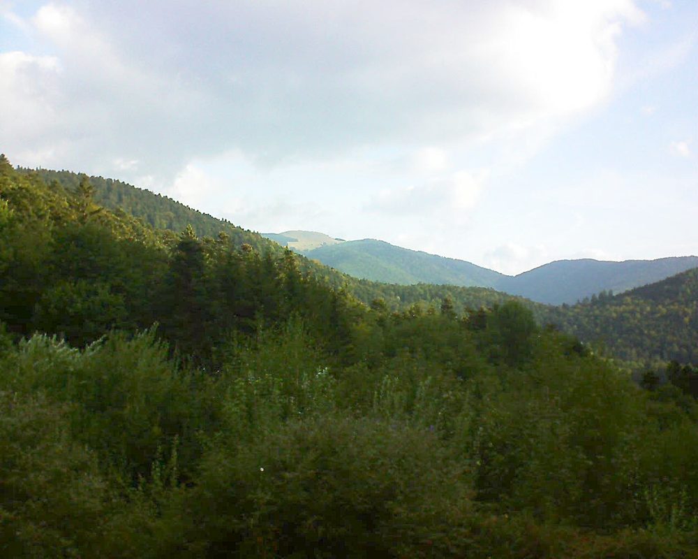 Le petit ballon vu depuis le Domaine Langmatt à Murbach le 07.09.2018 à 08:45 Le petit ballon (Alsace, Vosges) le 07.09.2018 à 08:45