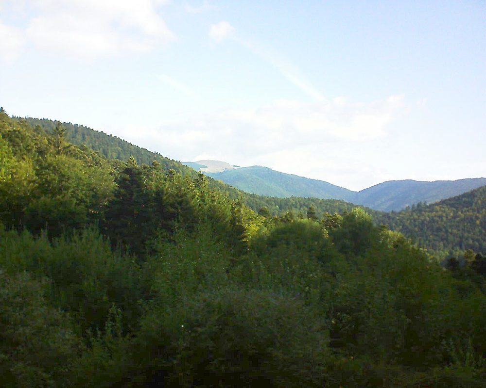 Le petit ballon vu depuis le Domaine Langmatt à Murbach le 07.09.2018 à 09:15 Le petit ballon (Alsace, Vosges) le 07.09.2018 à 09:15