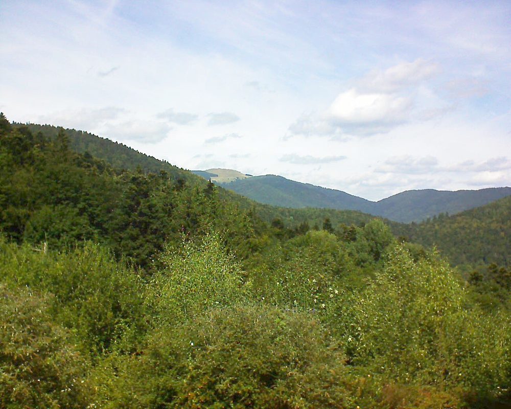 Le petit ballon vu depuis le Domaine Langmatt à Murbach le 07.09.2018 à 13:15 Le petit ballon (Alsace, Vosges) le 07.09.2018 à 13:15