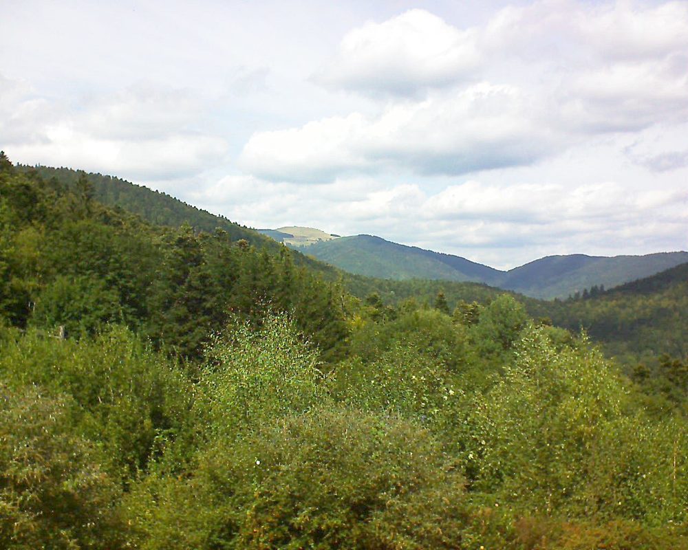 Le petit ballon vu depuis le Domaine Langmatt à Murbach le 07.09.2018 à 14:00 Le petit ballon (Alsace, Vosges) le 07.09.2018 à 14:00