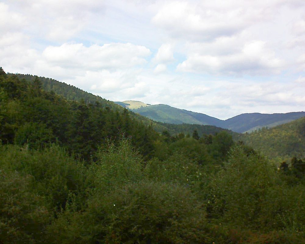 Le petit ballon vu depuis le Domaine Langmatt à Murbach le 07.09.2018 à 14:30 Le petit ballon (Alsace, Vosges) le 07.09.2018 à 14:30