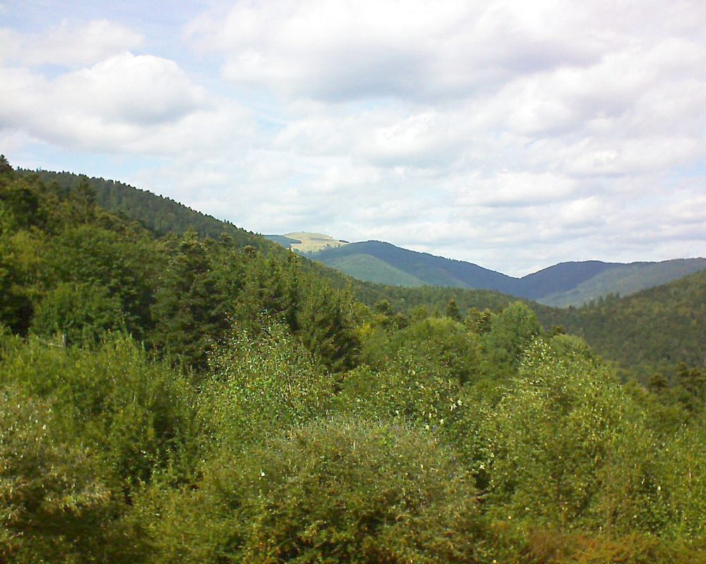 Le petit ballon vu depuis le Domaine Langmatt à Murbach le 07.09.2018 à 14:45 Le petit ballon (Alsace, Vosges) le 07.09.2018 à 14:45