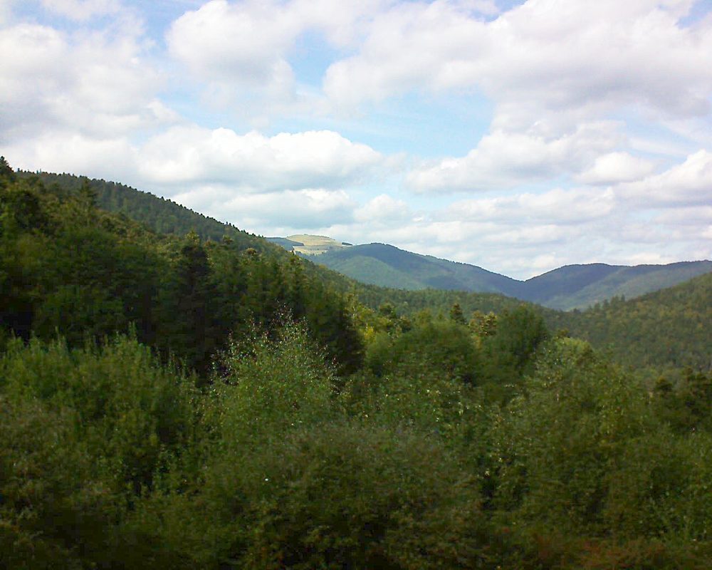 Le petit ballon vu depuis le Domaine Langmatt à Murbach le 07.09.2018 à 15:15 Le petit ballon (Alsace, Vosges) le 07.09.2018 à 15:15
