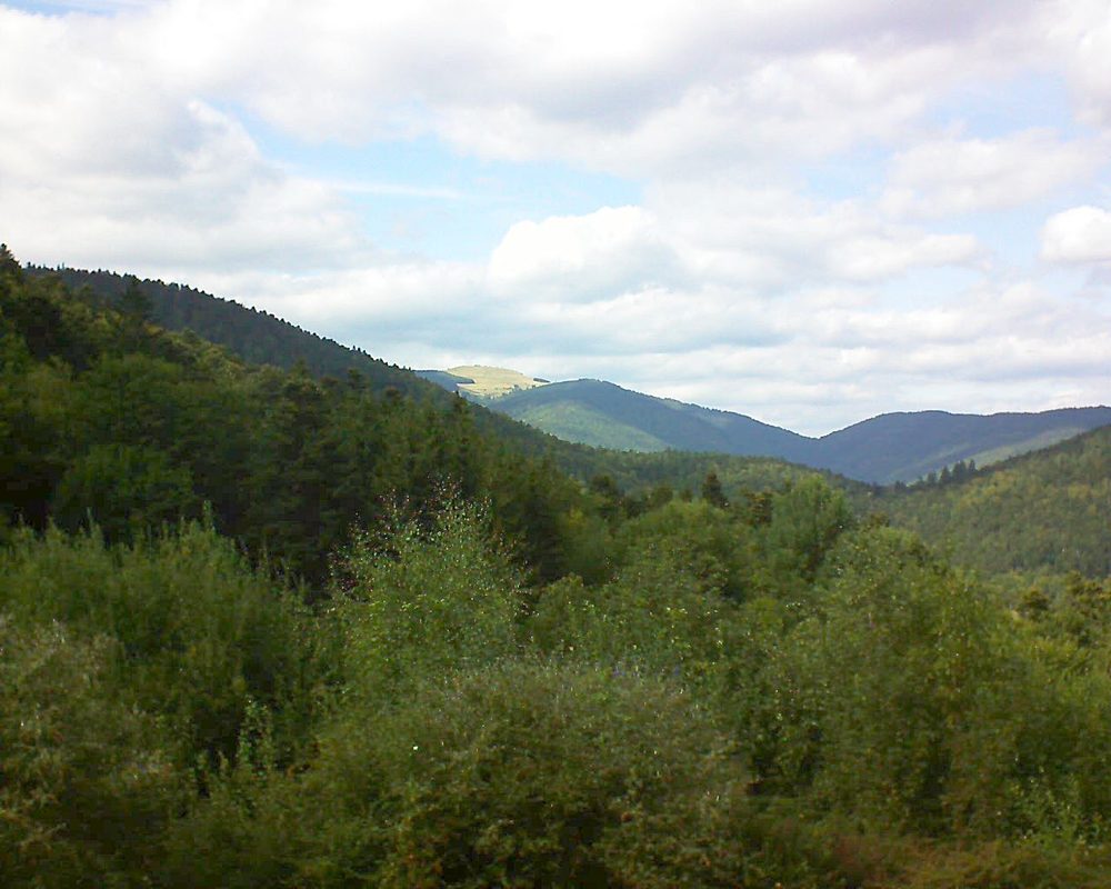 Le petit ballon vu depuis le Domaine Langmatt à Murbach le 07.09.2018 à 15:45 Le petit ballon (Alsace, Vosges) le 07.09.2018 à 15:45