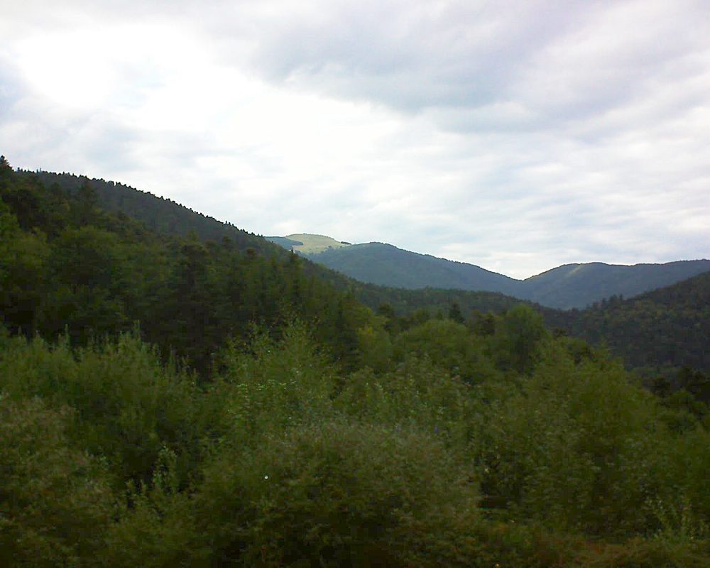 Le petit ballon vu depuis le Domaine Langmatt à Murbach le 07.09.2018 à 17:45 Le petit ballon (Alsace, Vosges) le 07.09.2018 à 17:45