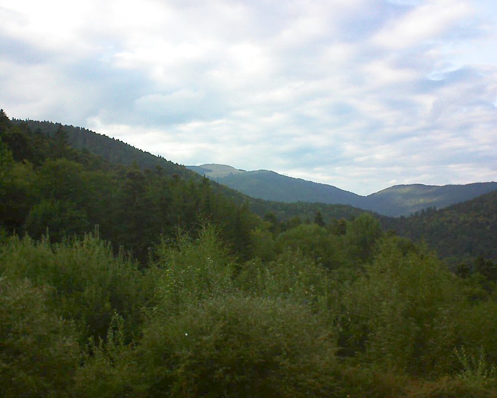Le petit ballon vu depuis le Domaine Langmatt à Murbach le 07.09.2018 à 18:45 Le petit ballon (Alsace, Vosges) le 07.09.2018 à 18:45