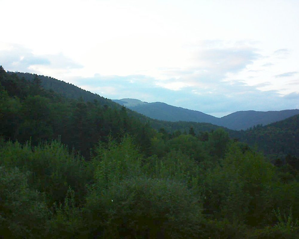 Le petit ballon vu depuis le Domaine Langmatt à Murbach le 07.09.2018 à 19:45 Le petit ballon (Alsace, Vosges) le 07.09.2018 à 19:45