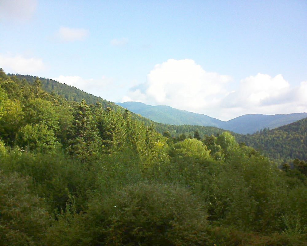 Le petit ballon vu depuis le Domaine Langmatt à Murbach le 08.09.2018 à 09:30 Le petit ballon (Alsace, Vosges) le 08.09.2018 à 09:30