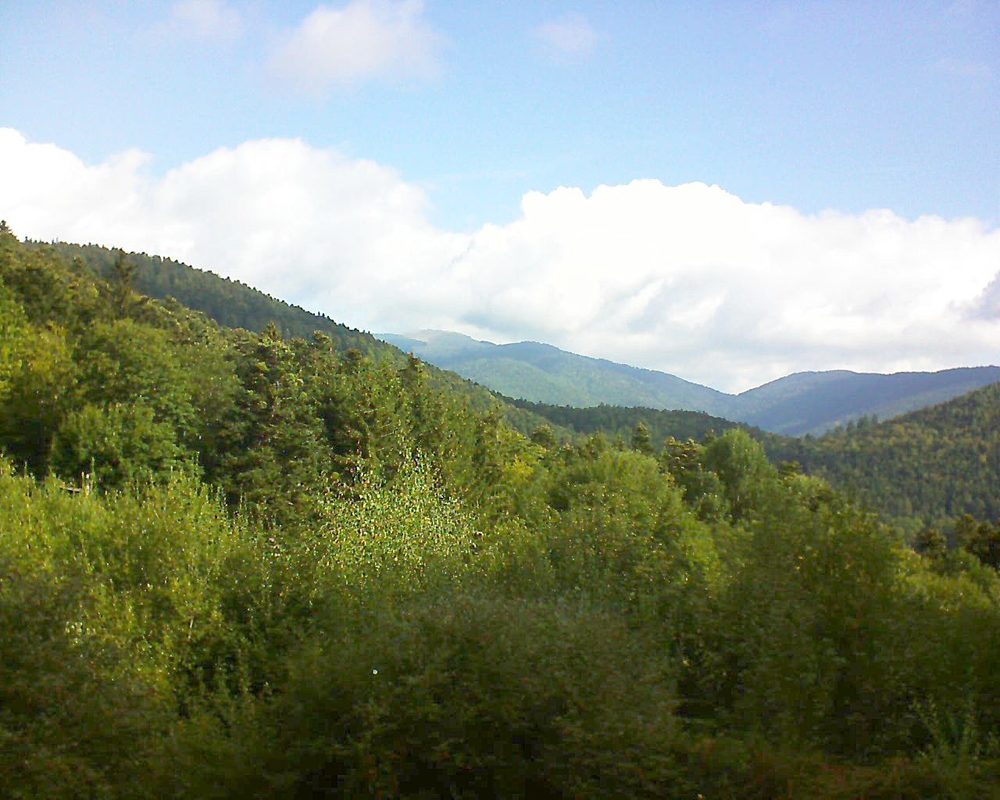 Le petit ballon vu depuis le Domaine Langmatt à Murbach le 08.09.2018 à 10:00 Le petit ballon (Alsace, Vosges) le 08.09.2018 à 10:00