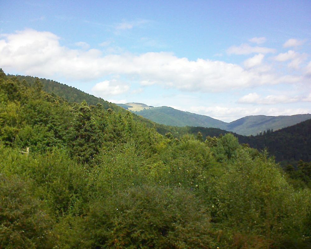 Le petit ballon vu depuis le Domaine Langmatt à Murbach le 08.09.2018 à 13:00 Le petit ballon (Alsace, Vosges) le 08.09.2018 à 13:00