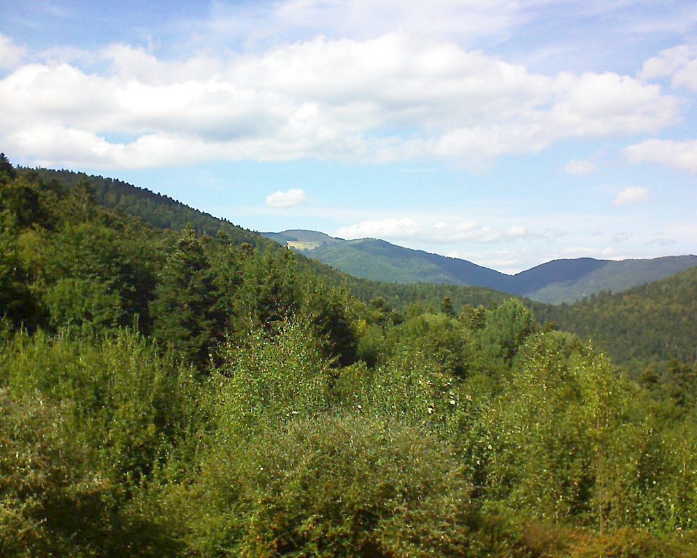 Le petit ballon vu depuis le Domaine Langmatt à Murbach le 08.09.2018 à 15:30 Le petit ballon (Alsace, Vosges) le 08.09.2018 à 15:30