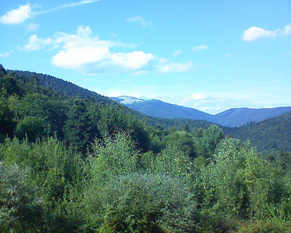 Le petit ballon vu depuis le Domaine Langmatt à Murbach le 08.09.2018 à 16:15 Le petit ballon (Alsace, Vosges) le 08.09.2018 à 16:15