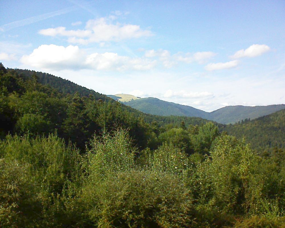 Le petit ballon vu depuis le Domaine Langmatt à Murbach le 08.09.2018 à 16:45 Le petit ballon (Alsace, Vosges) le 08.09.2018 à 16:45