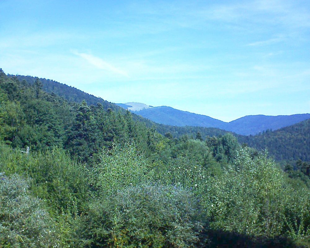 Le petit ballon vu depuis le Domaine Langmatt à Murbach le 09.09.2018 à 11:45 Le petit ballon (Alsace, Vosges) le 09.09.2018 à 11:45