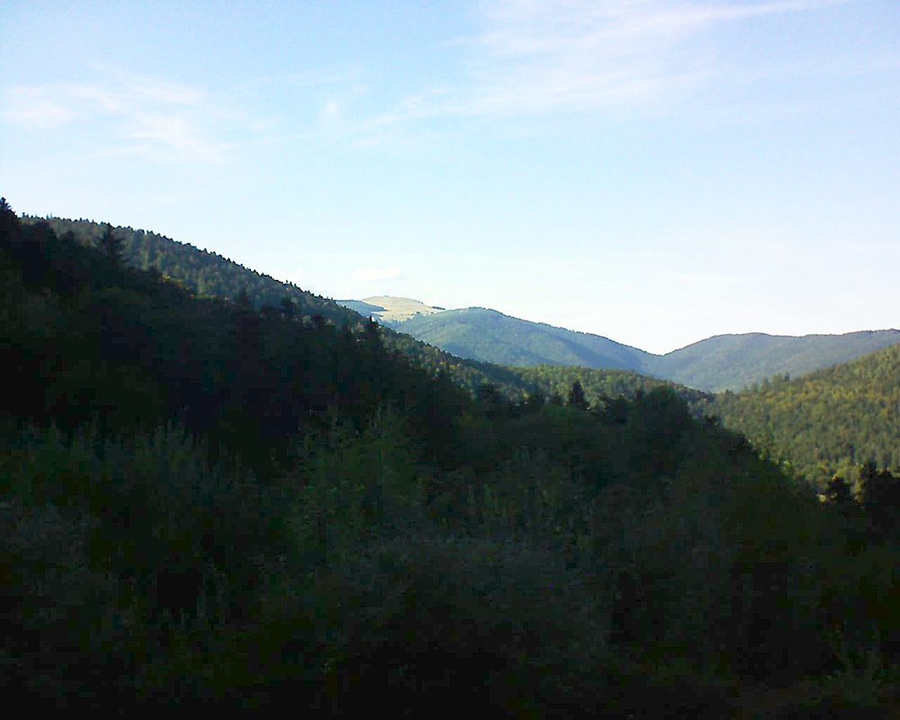 Le petit ballon vu depuis le Domaine Langmatt à Murbach le 09.09.2018 à 17:45 Le petit ballon (Alsace, Vosges) le 09.09.2018 à 17:45