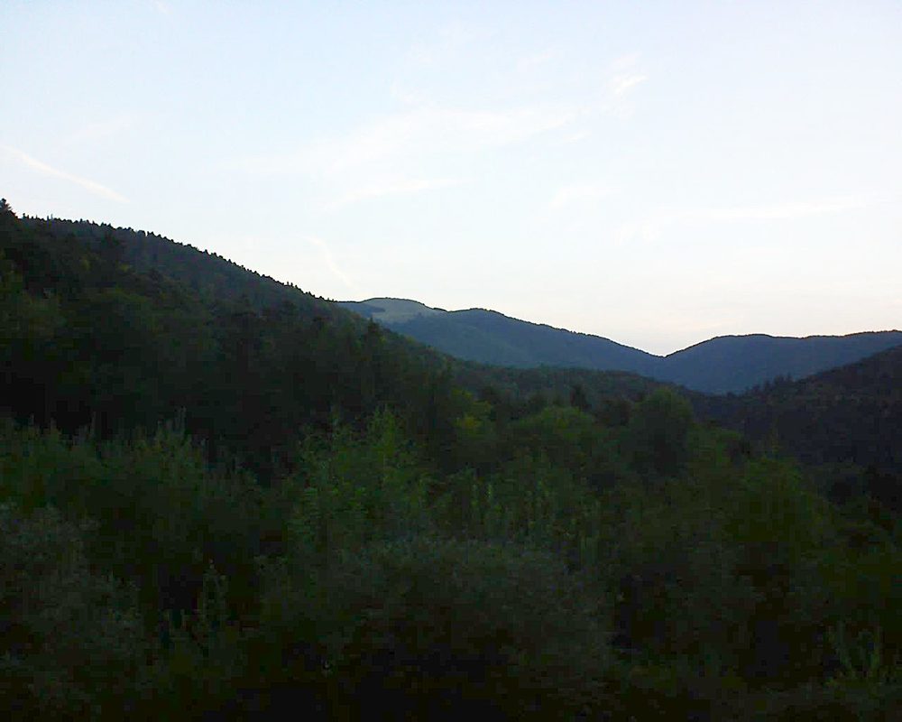 Le petit ballon vu depuis le Domaine Langmatt à Murbach le 10.09.2018 à 07:00 Le petit ballon (Alsace, Vosges) le 10.09.2018 à 07:00