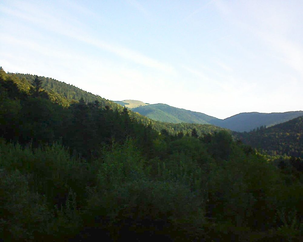 Le petit ballon vu depuis le Domaine Langmatt à Murbach le 10.09.2018 à 08:15 Le petit ballon (Alsace, Vosges) le 10.09.2018 à 08:15