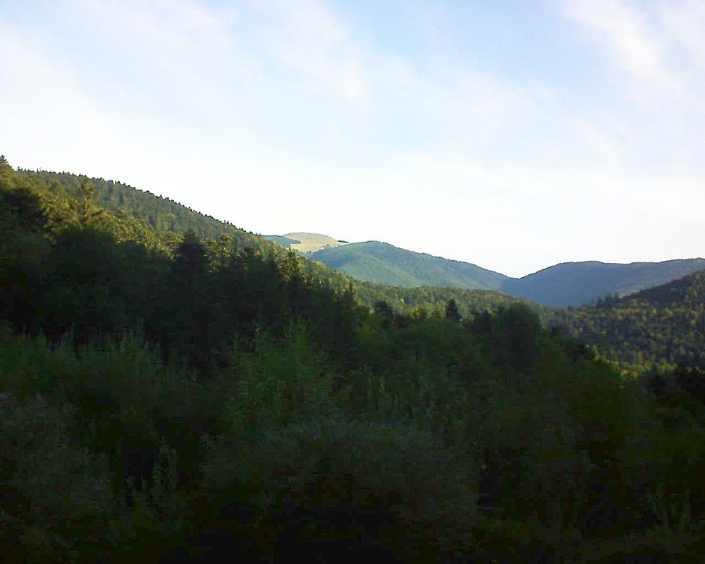 Le petit ballon vu depuis le Domaine Langmatt à Murbach le 10.09.2018 à 08:45 Le petit ballon (Alsace, Vosges) le 10.09.2018 à 08:45
