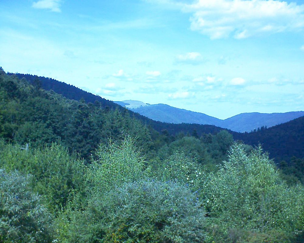 Le petit ballon vu depuis le Domaine Langmatt à Murbach le 10.09.2018 à 13:30 Le petit ballon (Alsace, Vosges) le 10.09.2018 à 13:30