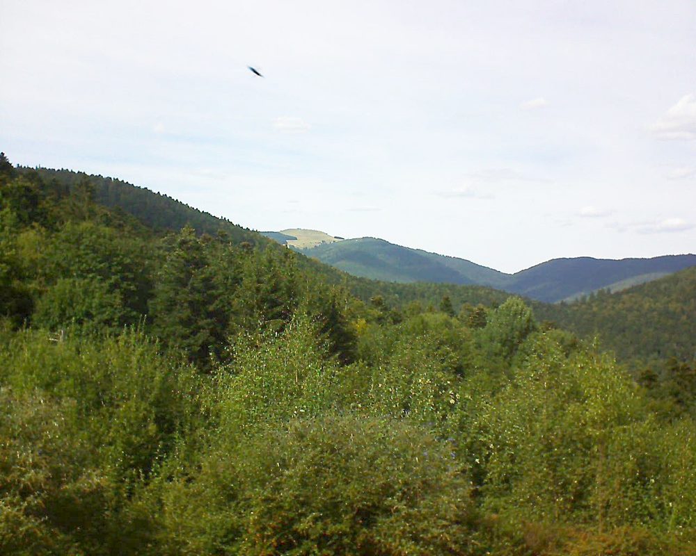Le petit ballon vu depuis le Domaine Langmatt à Murbach le 10.09.2018 à 15:00 Le petit ballon (Alsace, Vosges) le 10.09.2018 à 15:00