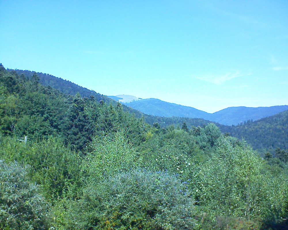 Le petit ballon vu depuis le Domaine Langmatt à Murbach le 11.09.2018 à 13:15 Le petit ballon (Alsace, Vosges) le 11.09.2018 à 13:15