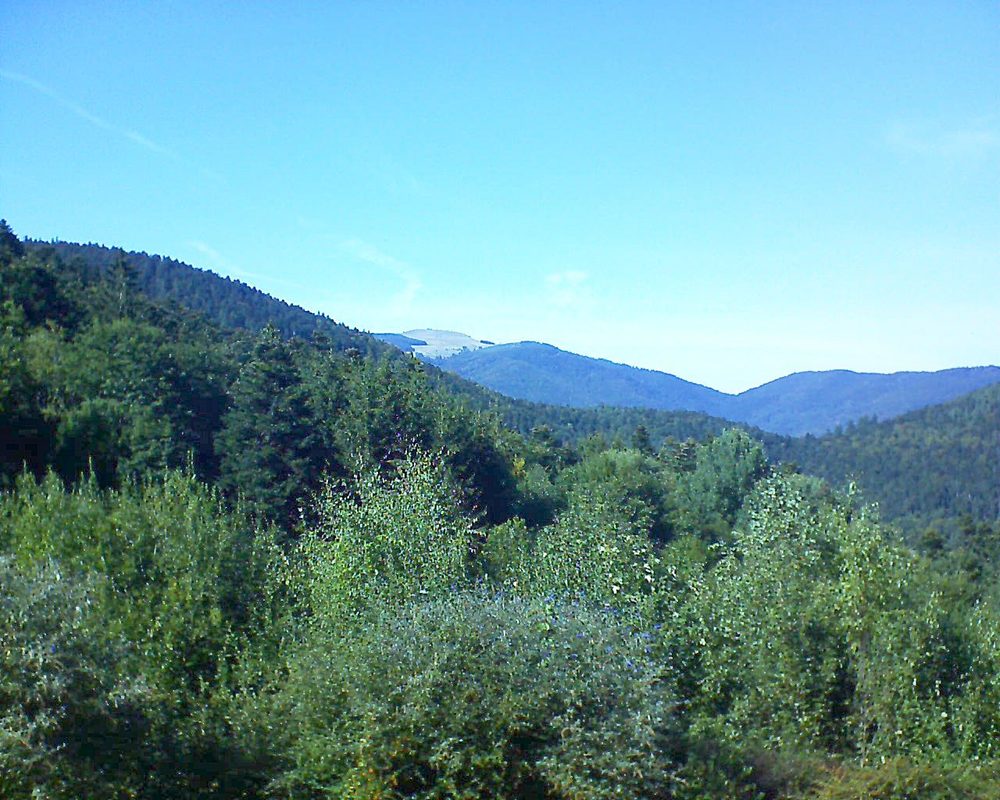 Le petit ballon vu depuis le Domaine Langmatt à Murbach le 11.09.2018 à 16:00 Le petit ballon (Alsace, Vosges) le 11.09.2018 à 16:00
