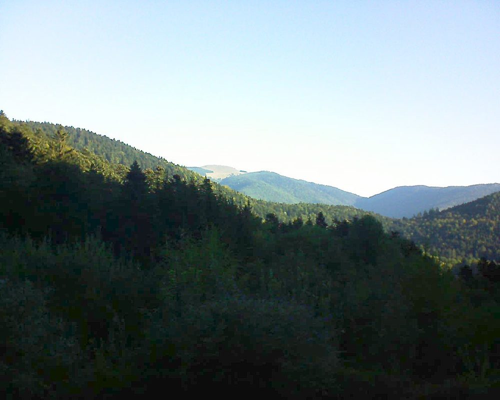 Le petit ballon vu depuis le Domaine Langmatt à Murbach le 12.09.2018 à 08:45 Le petit ballon (Alsace, Vosges) le 12.09.2018 à 08:45