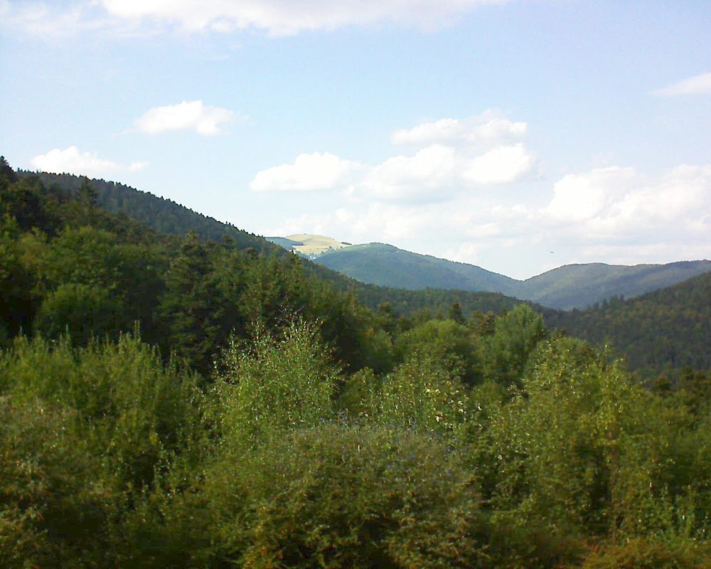 Le petit ballon vu depuis le Domaine Langmatt à Murbach le 12.09.2018 à 16:30 Le petit ballon (Alsace, Vosges) le 12.09.2018 à 16:30