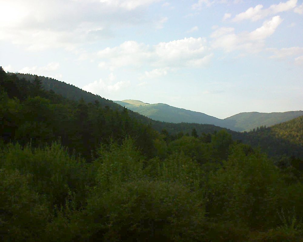 Le petit ballon vu depuis le Domaine Langmatt à Murbach le 12.09.2018 à 18:30 Le petit ballon (Alsace, Vosges) le 12.09.2018 à 18:30