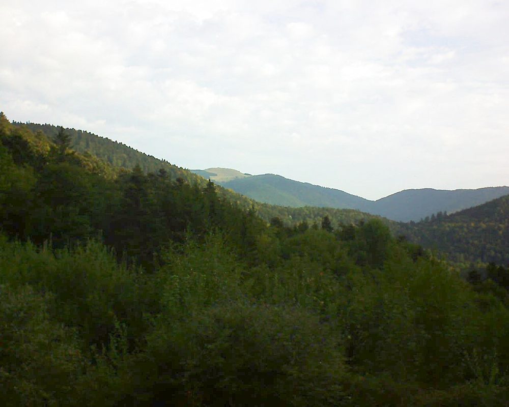 Le petit ballon vu depuis le Domaine Langmatt à Murbach le 13.09.2018 à 08:30 Le petit ballon (Alsace, Vosges) le 13.09.2018 à 08:30