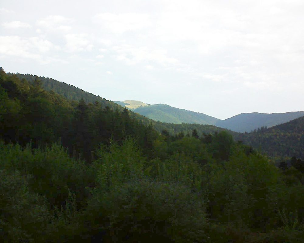 Le petit ballon vu depuis le Domaine Langmatt à Murbach le 13.09.2018 à 08:45 Le petit ballon (Alsace, Vosges) le 13.09.2018 à 08:45