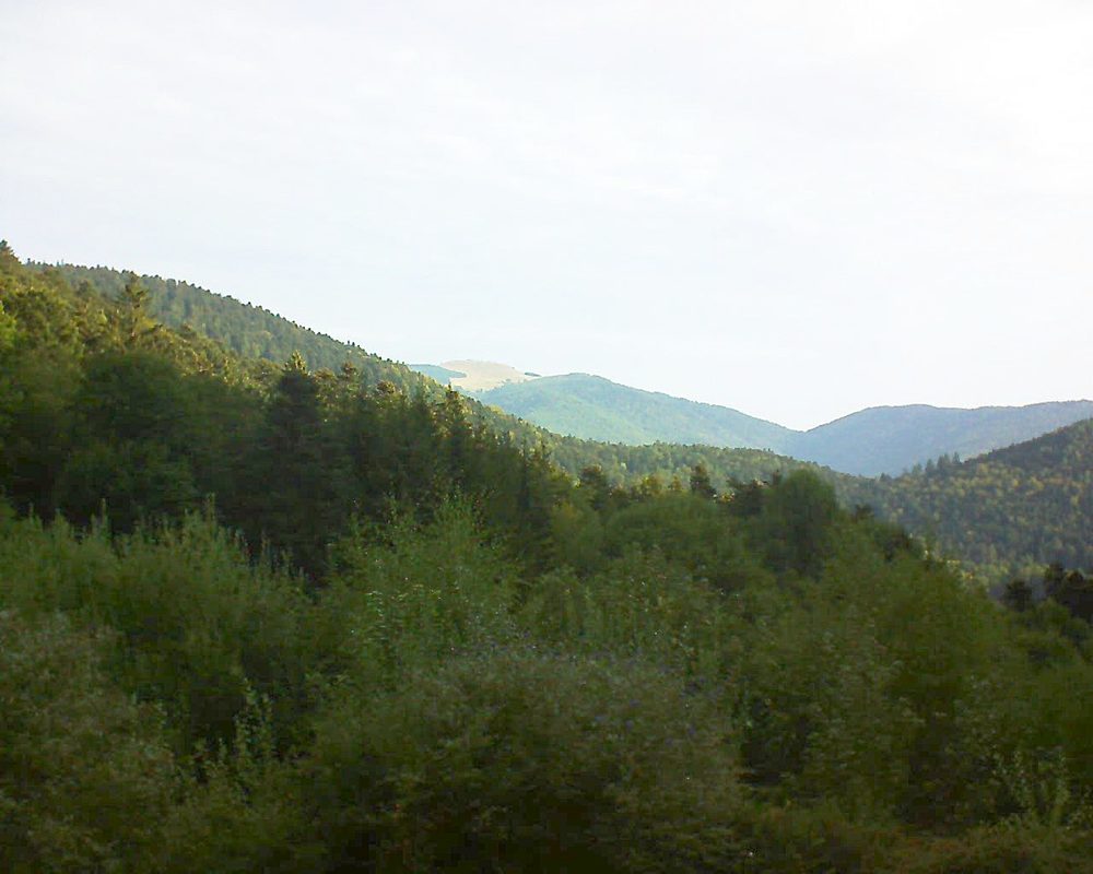 Le petit ballon vu depuis le Domaine Langmatt à Murbach le 13.09.2018 à 09:00 Le petit ballon (Alsace, Vosges) le 13.09.2018 à 09:00