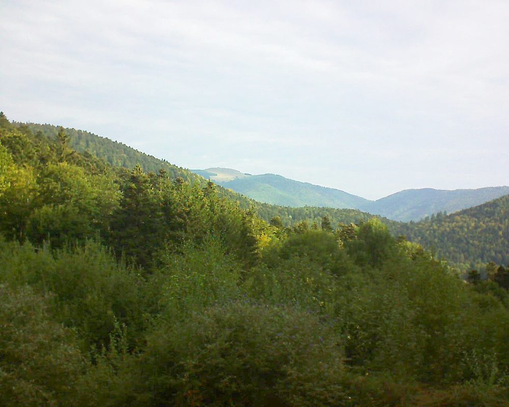Le petit ballon vu depuis le Domaine Langmatt à Murbach le 13.09.2018 à 09:30 Le petit ballon (Alsace, Vosges) le 13.09.2018 à 09:30