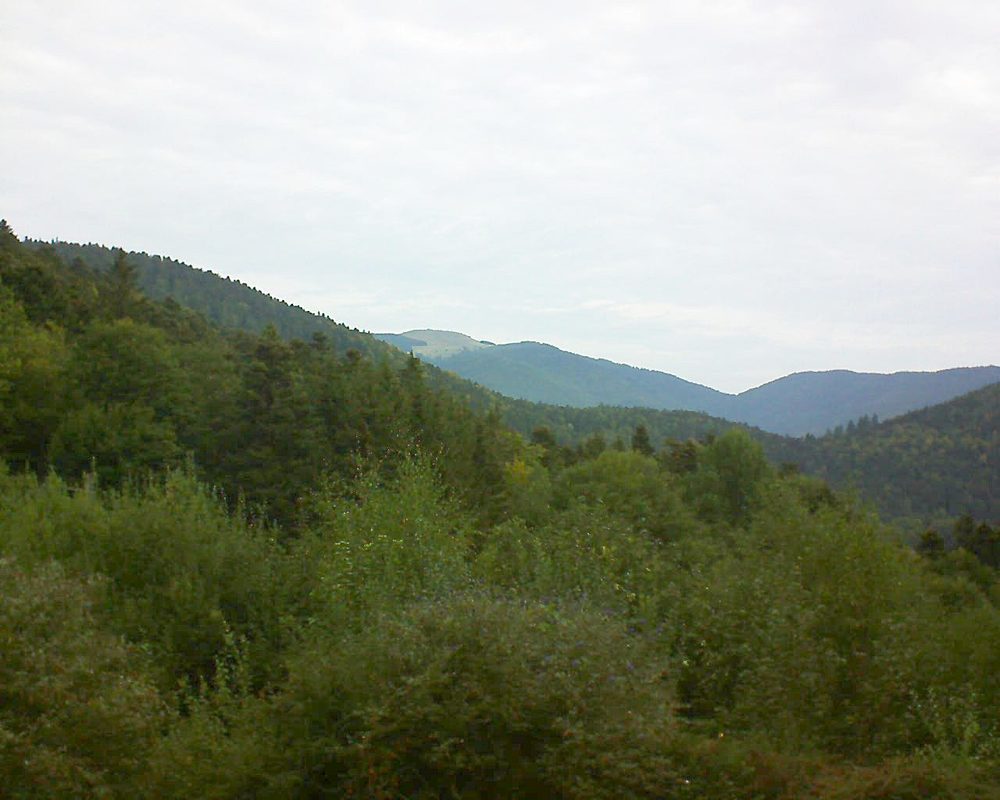 Le petit ballon vu depuis le Domaine Langmatt à Murbach le 13.09.2018 à 09:45 Le petit ballon (Alsace, Vosges) le 13.09.2018 à 09:45