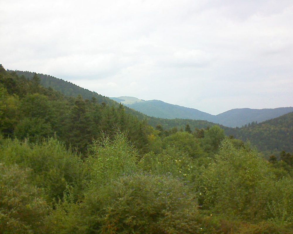Le petit ballon vu depuis le Domaine Langmatt à Murbach le 13.09.2018 à 13:45 Le petit ballon (Alsace, Vosges) le 13.09.2018 à 13:45