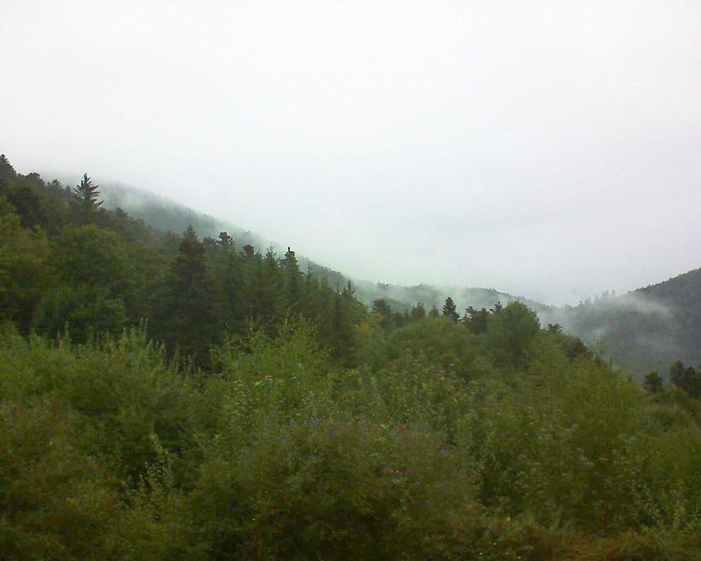 Le petit ballon vu depuis le Domaine Langmatt à Murbach le 14.09.2018 à 08:30 Le petit ballon (Alsace, Vosges) le 14.09.2018 à 08:30