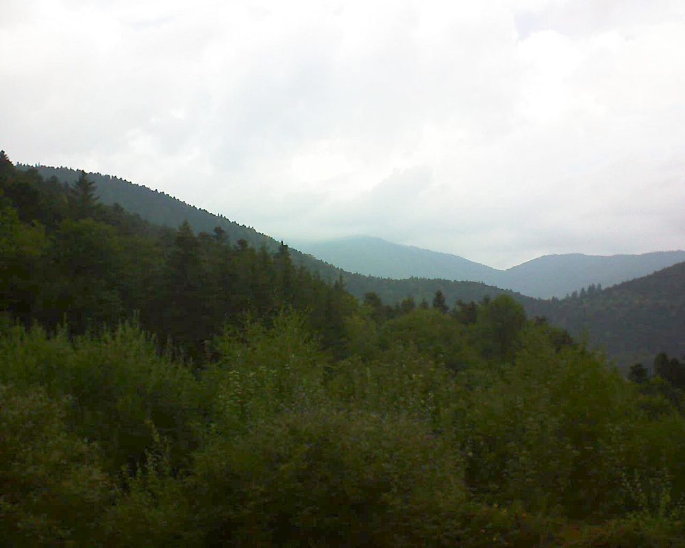Le petit ballon vu depuis le Domaine Langmatt à Murbach le 14.09.2018 à 17:30 Le petit ballon (Alsace, Vosges) le 14.09.2018 à 17:30
