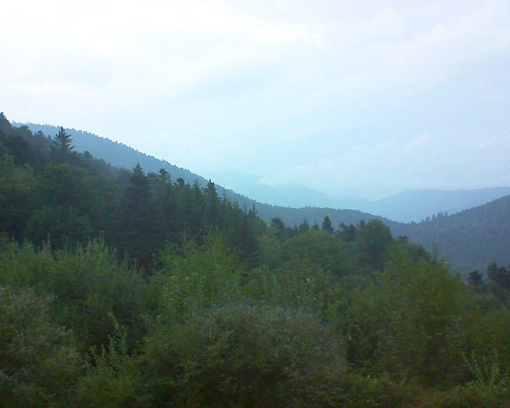 Le petit ballon vu depuis le Domaine Langmatt à Murbach le 14.09.2018 à 19:45 Le petit ballon (Alsace, Vosges) le 14.09.2018 à 19:45