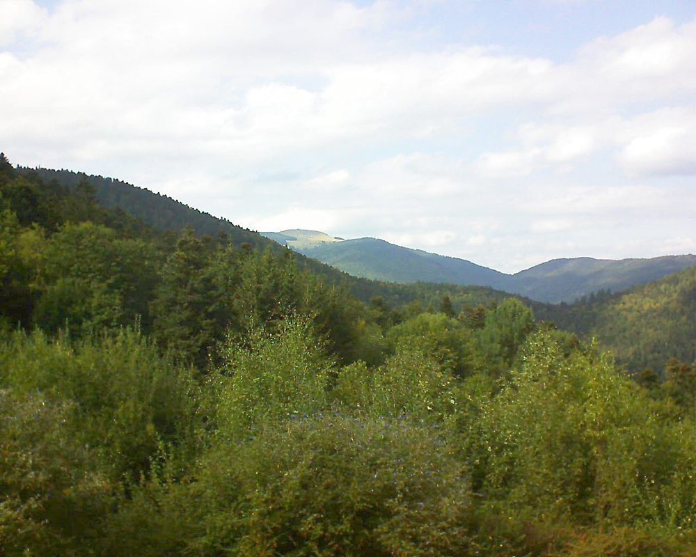 Le petit ballon vu depuis le Domaine Langmatt à Murbach le 15.09.2018 à 16:00 Le petit ballon (Alsace, Vosges) le 15.09.2018 à 16:00