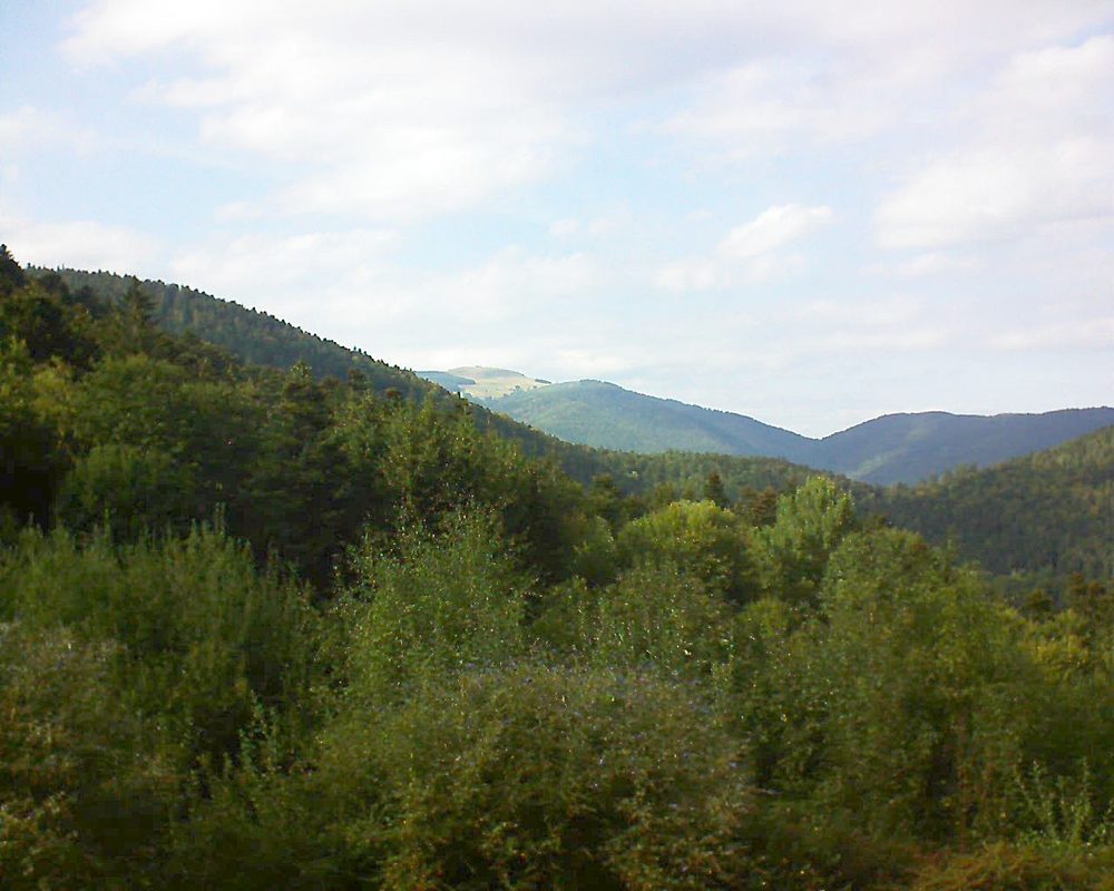 Le petit ballon vu depuis le Domaine Langmatt à Murbach le 15.09.2018 à 16:45 Le petit ballon (Alsace, Vosges) le 15.09.2018 à 16:45