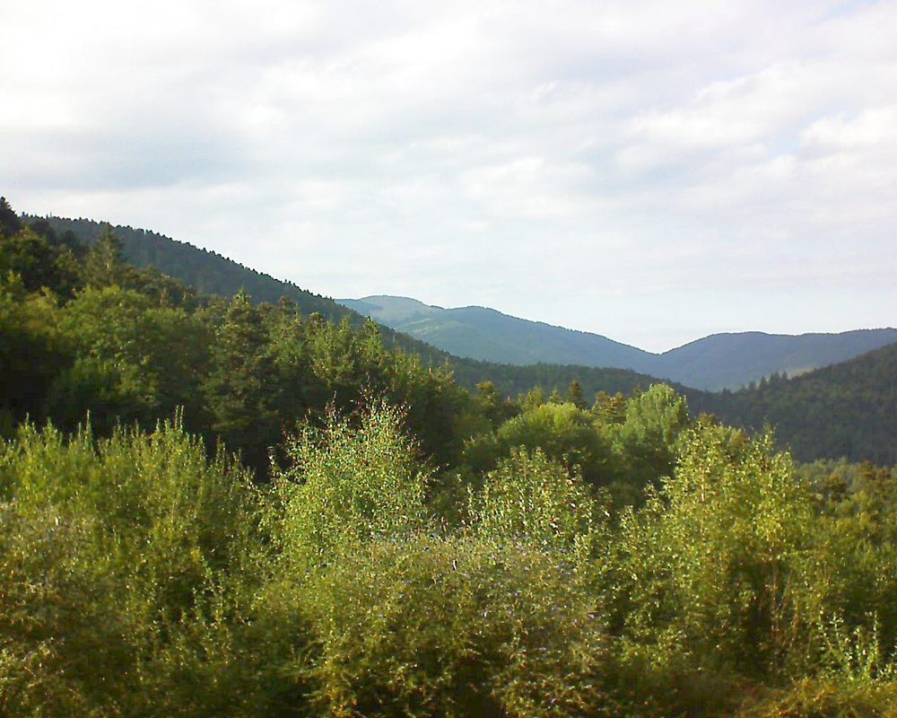 Le petit ballon vu depuis le Domaine Langmatt à Murbach le 15.09.2018 à 17:15 Le petit ballon (Alsace, Vosges) le 15.09.2018 à 17:15